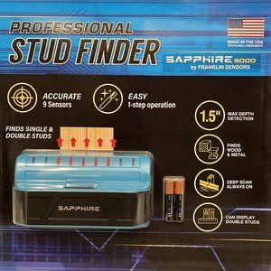 PROFESSIONAL STUD FINDER ,Sapphire 9000 by Franklin Sensors with Battery NIB